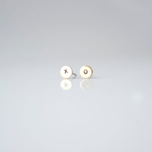 X O Tiny Circle Earrings