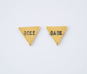BOSS BABE, Triangle Earrings