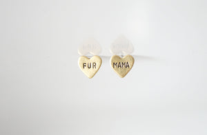 FUR MAMA, Heart Earrings