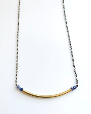 Skinny Tube Crystal Necklace -- LIMITED RELEASE