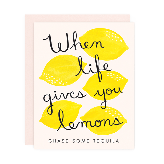Greeting Card--Life Gives Lemons by: Girl w/Knife