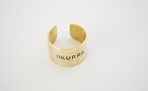 FUCK Rings, Hand Stamped brass ring