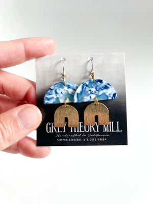Geometric Dangly Earrings, Semi-Circle + Arch  **LIMITED RELEASE**