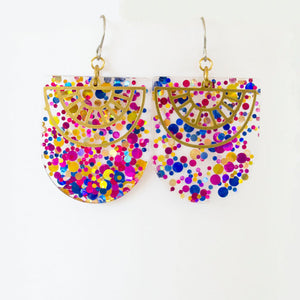 Glitter Suns Dangly Earrings **LIMITED RELEASE**