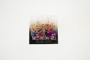 Glitter Suns Dangly Earrings **LIMITED RELEASE**