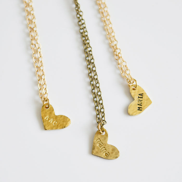 Initial or Name Personalized Heart Necklace - Perfect Mother's Day Gift