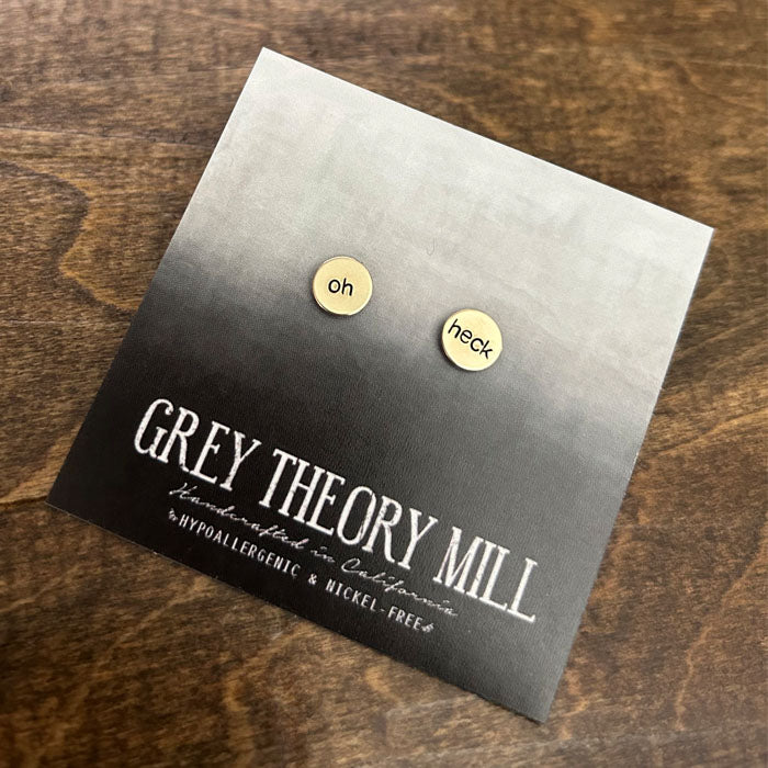 oh heck, Circle Earrings