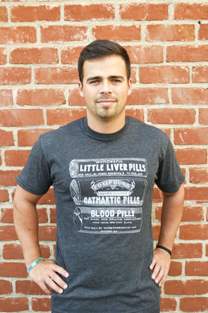 Pill Box T-Shirt, printed on American Apparel