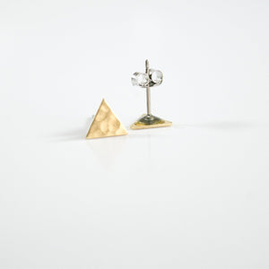 Hammered Triangle Earrings