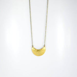 Patterned Moon Necklace --LIMITED RELEASE
