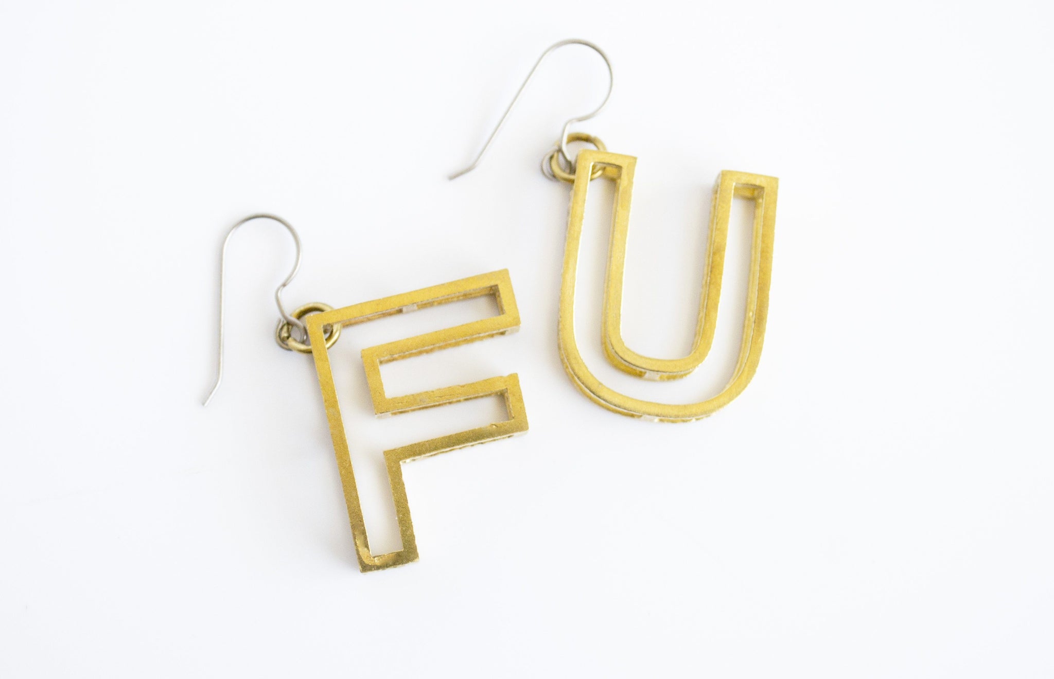 FF Earrings - Gold-coloured earrings