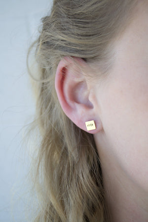 Custom Hand Stamped Earrings