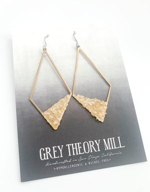 Crushed Citrine Kite Dangle Earrings - LIMITED RELEASE