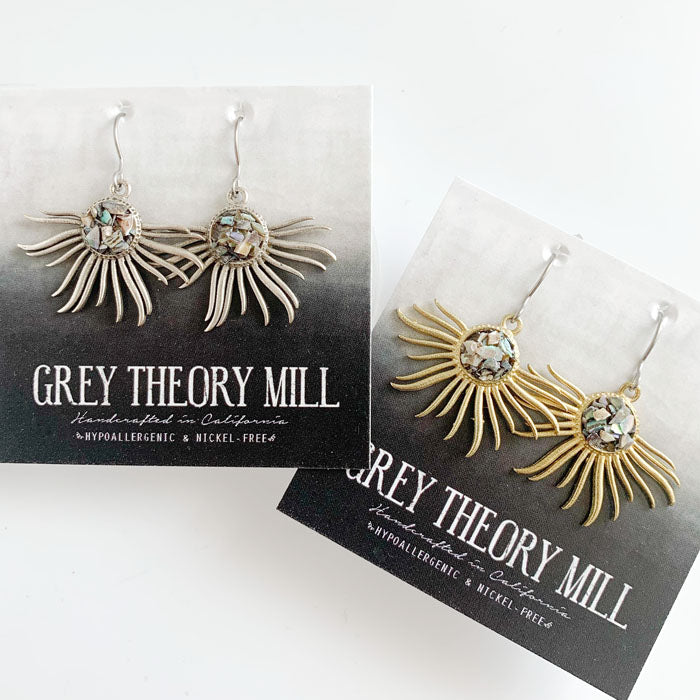 Abalone Shell Sun Earrings **LIMITED RELEASE**