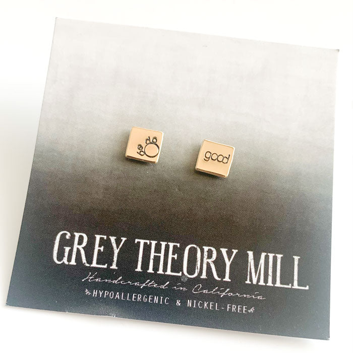 be do good hand stamped Earrings - LIMITED RELEASE