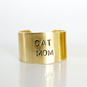 CAT MOM Brass Ring
