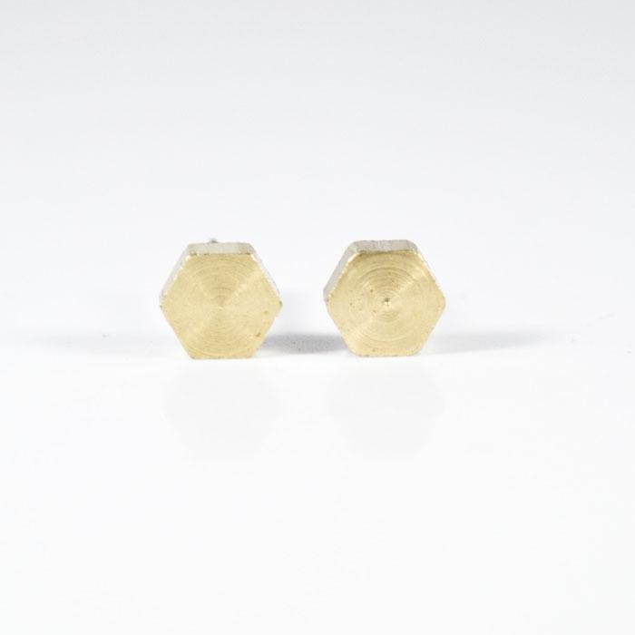 Hexagon Earrings, Chunky