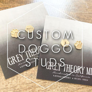 Custom Hand Stamped Dog Earrings