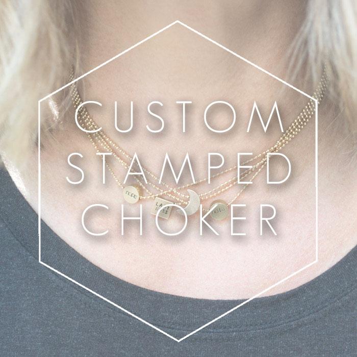 Custom Stamped Ball Chain Chokers
