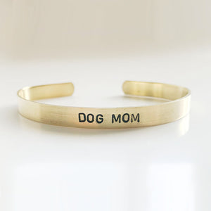 DOG MOM, Brass Cuff