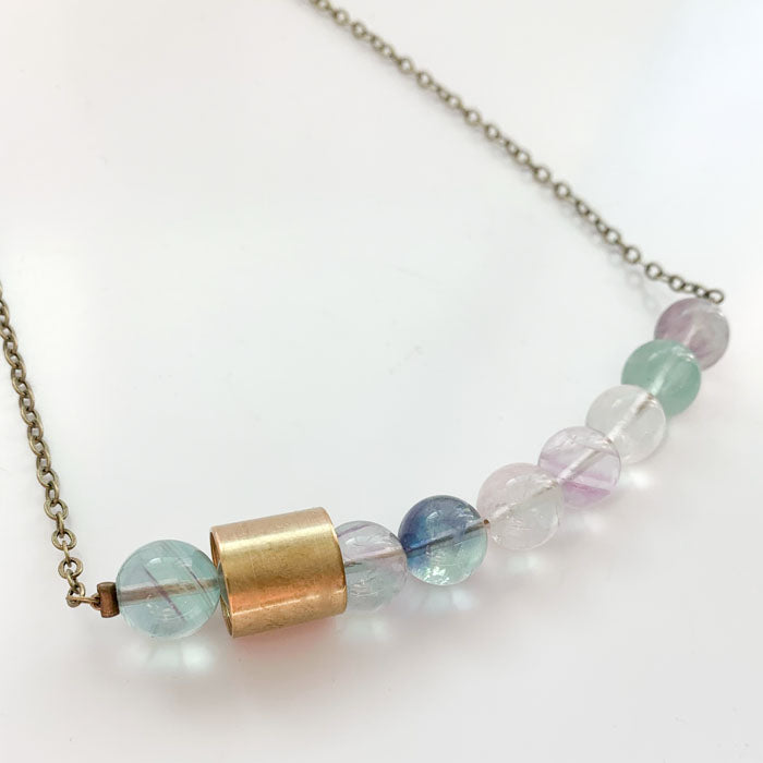 Movement & Sound Beaded Necklace--Fluorite
