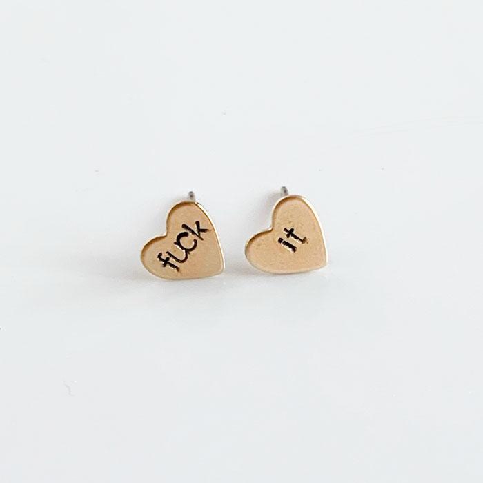 fuck it, Heart Earrings