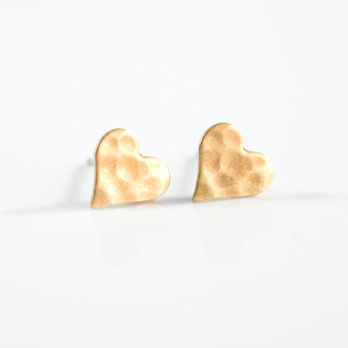 Hammered Heart Earrings