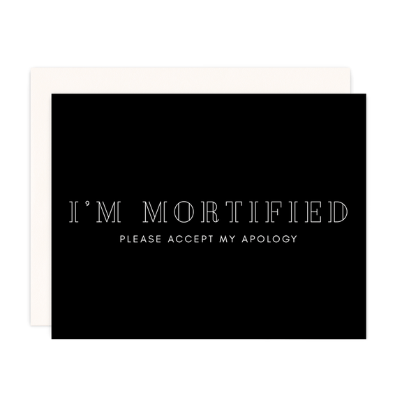 Greeting Card--I'm Mortified by: Girl w/Knife