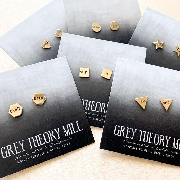 Perfectly Imperfect Hand-Stamped Earrings