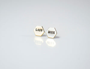 LADY BOSS, Hexagon Earrings