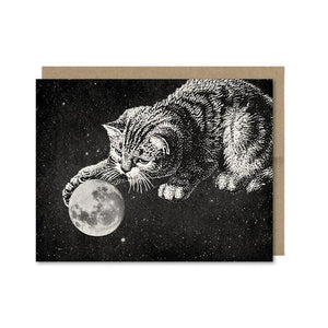 Greeting Card--Mooncat Card by: The Galek Sea
