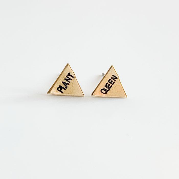 PLANT QUEEN, Triangle Earrings