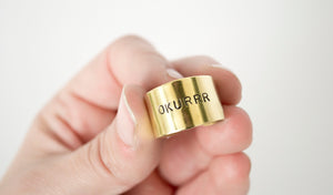wtf, Hand-stamped Brass Ring