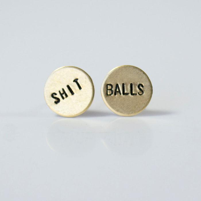 SHIT BALLS, Circle Earrings