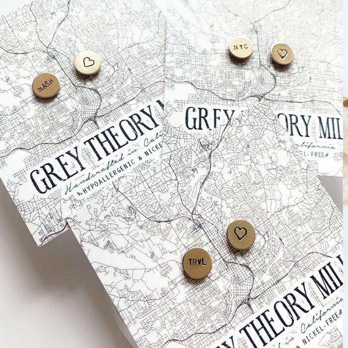 Travel Love, Gifts for the travel lover, Hand Stamped earrings