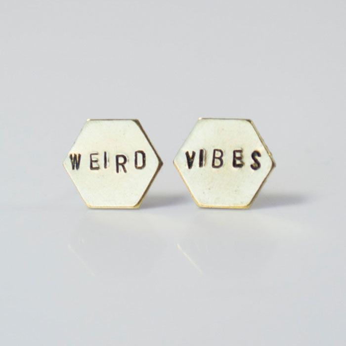 WEIRD VIBES, Hexagon Earrings